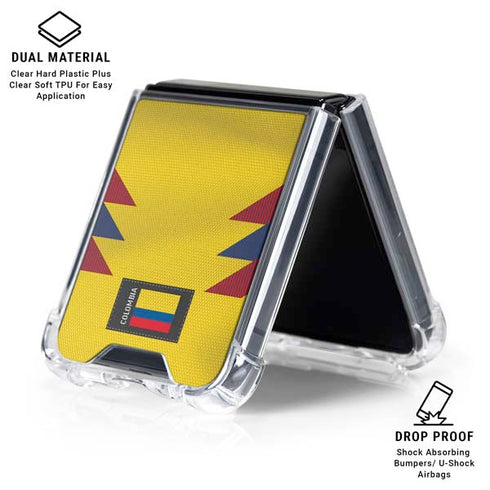 Colombia Soccer Flag Galaxy Z Flip6 Clear Case
